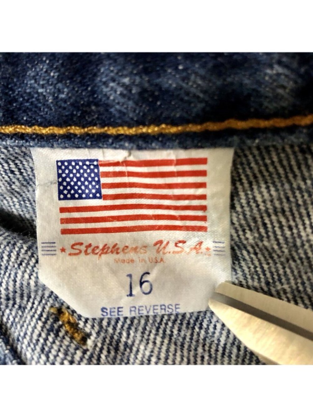 Vintage Stephens USA Jeans Womens 16 Used High Rise 100% Cotton Mom Jeans - Picture 7 of 14